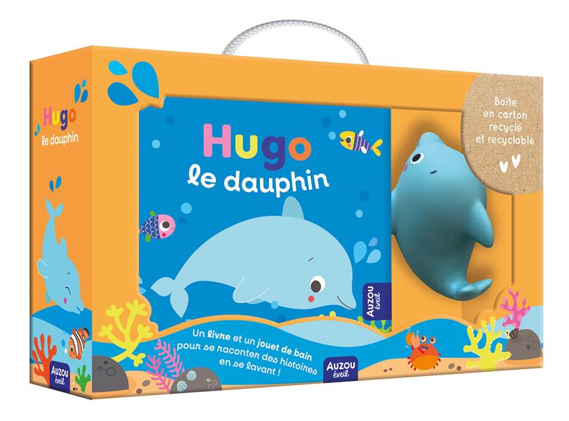 MON PREMIER LIVRE DE BAIN - HUGO LE DAUPHIN (VALISETTE CARTON)