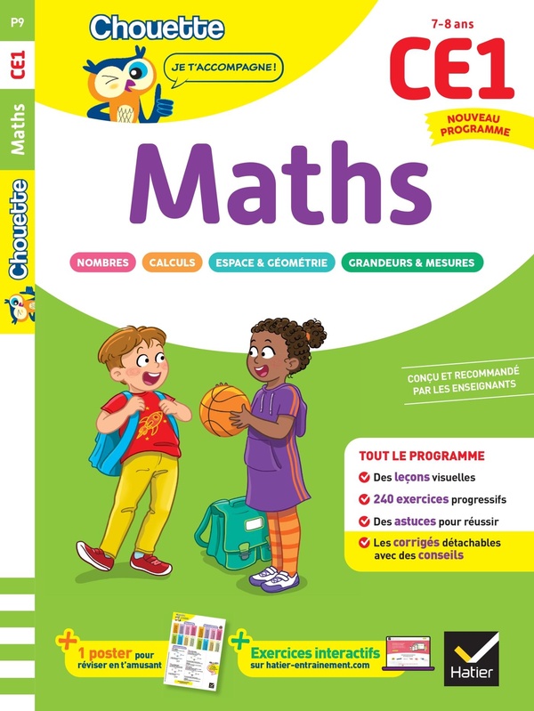 MATHS CE1 - CAHIER DE SOUTIEN NOUVEAU PROGRAMME - LECONS ET EXERCICES CORRIGES