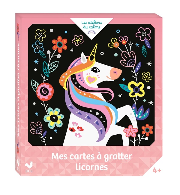 MES CARTES A GRATTER LICORNES - MINI BOITE AVEC ACCESSOIRES