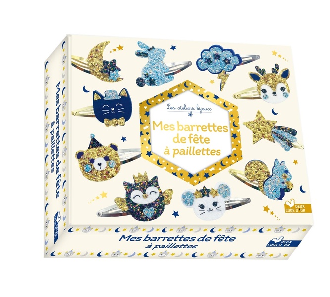 MES BARRETTES DE FETE A PAILLETTES - COFFRET AVEC ACCESSOIRES