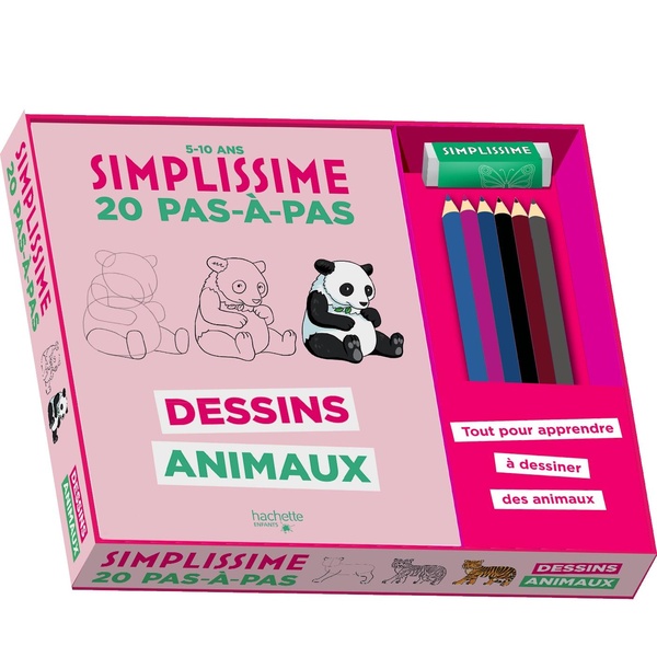 SIMPLISSIME COFFRET - 20 PAS-A-PAS - DESSINS ANIMAUX
