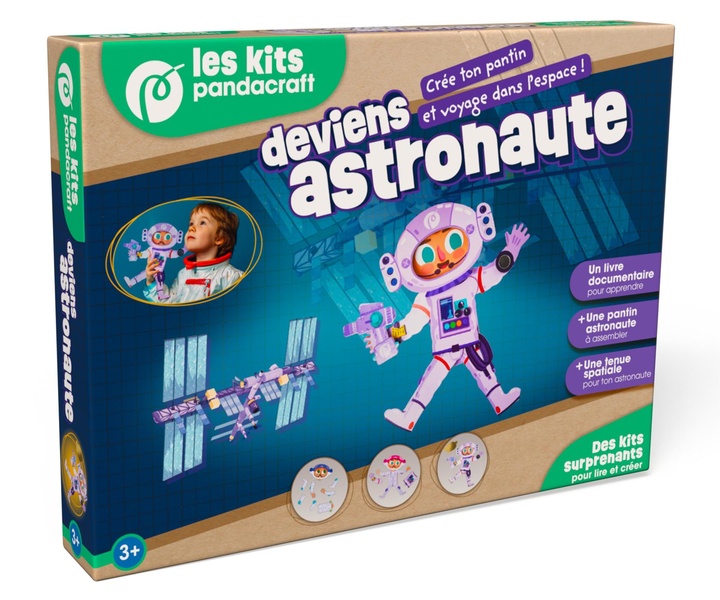 DEVIENS ASTRONAUTE - KIT PANDACRAFT DES 3 ANS - CREE TON ASTRONAUTE ET REALISE DES MISSIONS DANS L'E