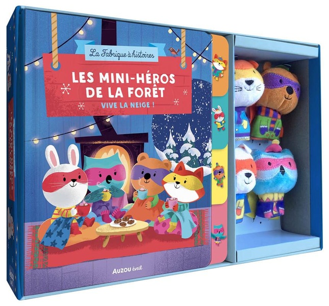COFFRET MARIONNETTES A DOIGTS - LES MINI-HEROS DE LA FORET - VIVE LA NEIGE !