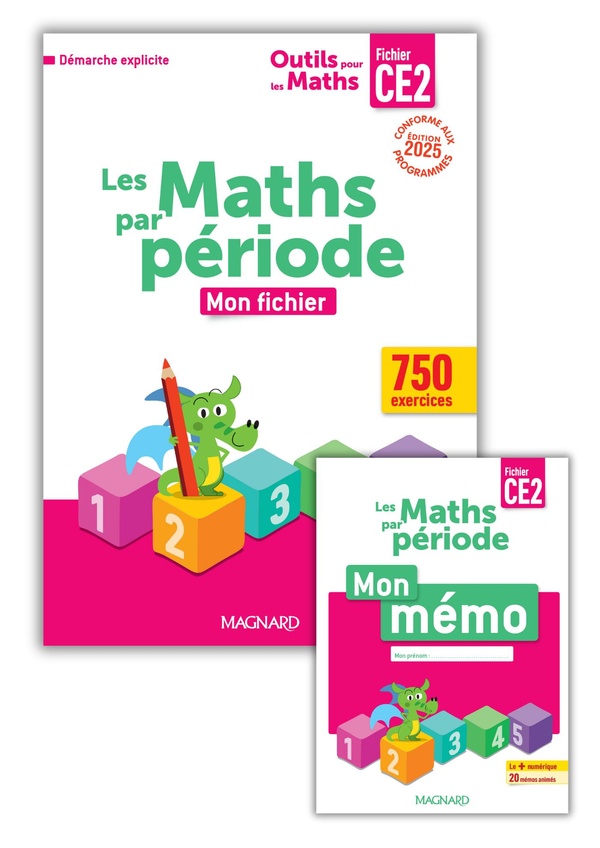 OUTILS POUR LES MATHS CE2 PAR PERIODE (2025) - FICHIER DE L'ELEVE + MEMO