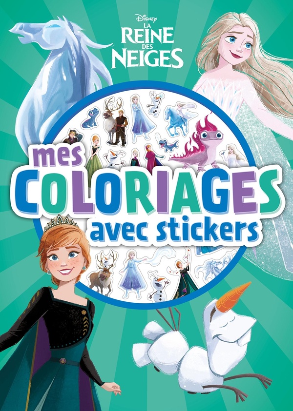LA REINE DES NEIGES - MES COLORIAGES AVEC STICKERS - DISNEY